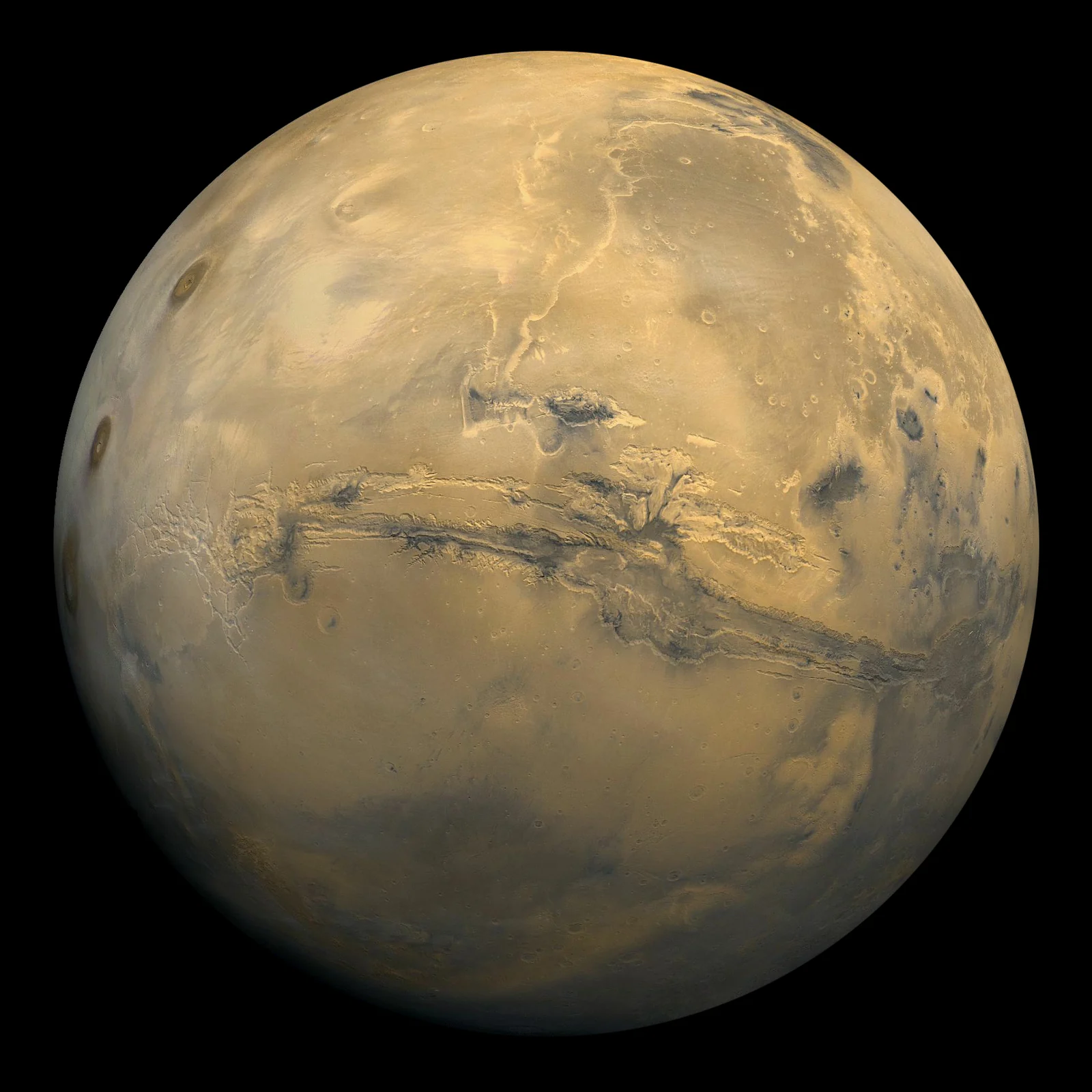 Valles Marineris sulla superficie di Marte